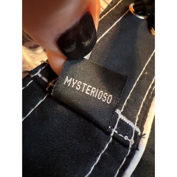 Mysterioso Womens Cycling Shorts Size 8 Black With White Stitching - Picture 12 of 13